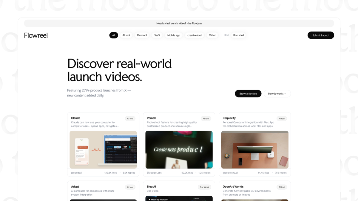Flowreel screenshot